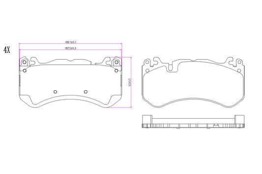 BOGAP A8210239 Brake Pad Set, Disc Brake | ML Performance Car Parts