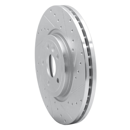 R1 Concepts R1 17-20 Jaguar XF Front Right Drilled & Slotted Silver Brake Rotor