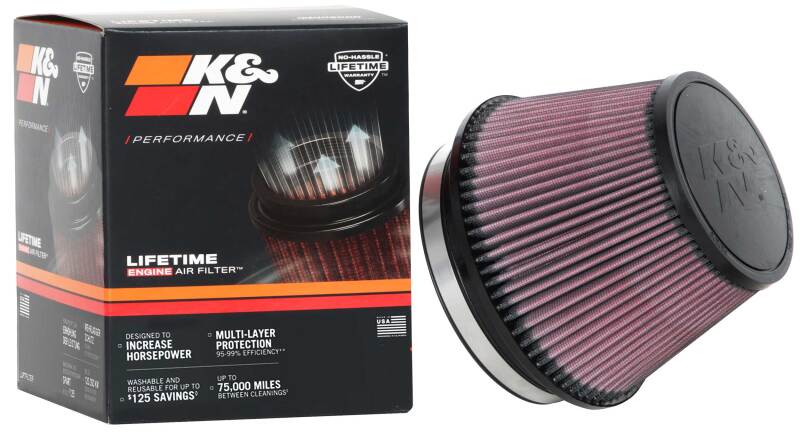 K&N Engineering K&N Universal Tapered Filter 6in Flange ID x 7.5in Base OD x 5in Top OD x 5in Height