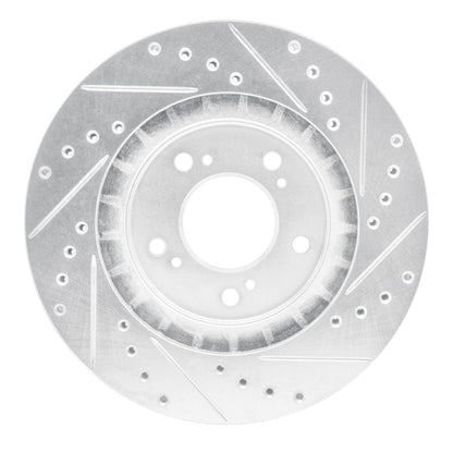 R1 Concepts R1 97-05 Acura NSX Front Left Drilled & Slotted Silver Brake Rotor