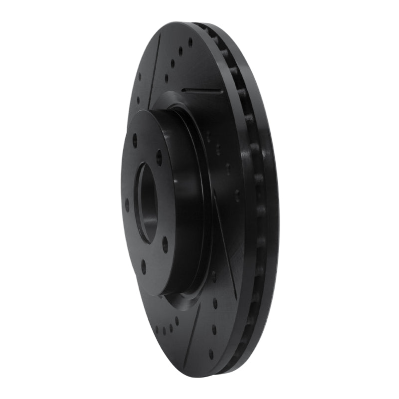 R1 Concepts R1 13-25 Nissan Altima Front Left Drilled & Slotted Black Brake Rotor