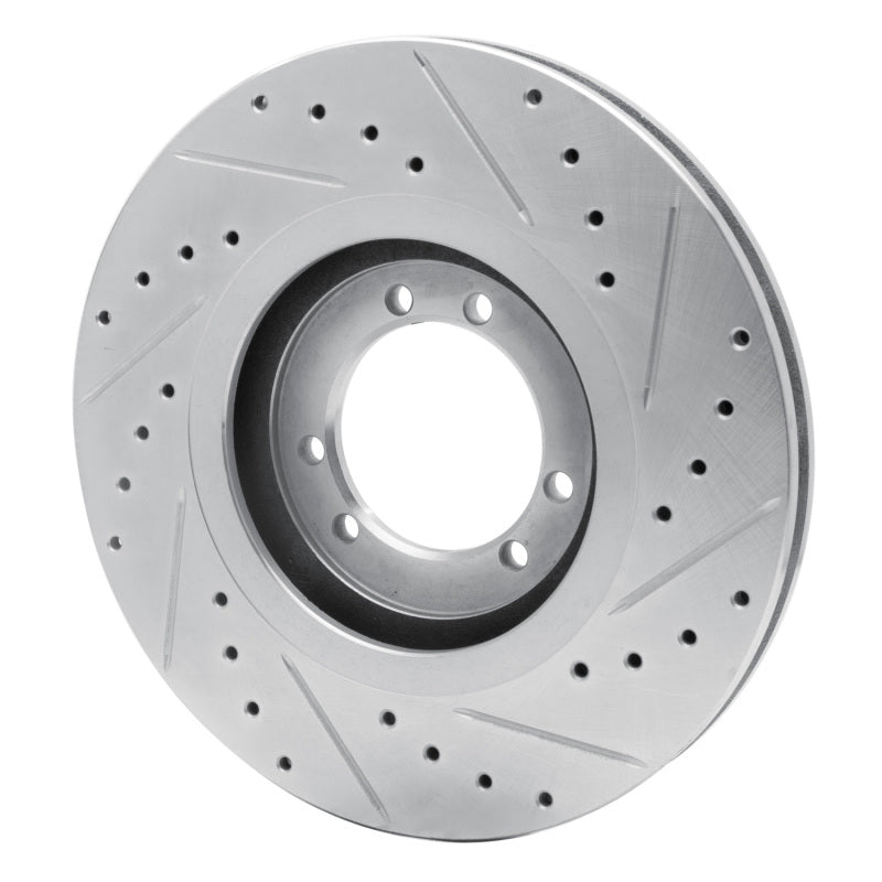 R1 Concepts R1 96-06 Hummer H1 Front Left Rear Left Drilled & Slotted Silver Brake Rotor