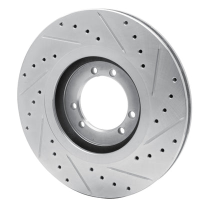R1 Concepts R1 96-06 Hummer H1 Front Left Rear Left Drilled & Slotted Silver Brake Rotor