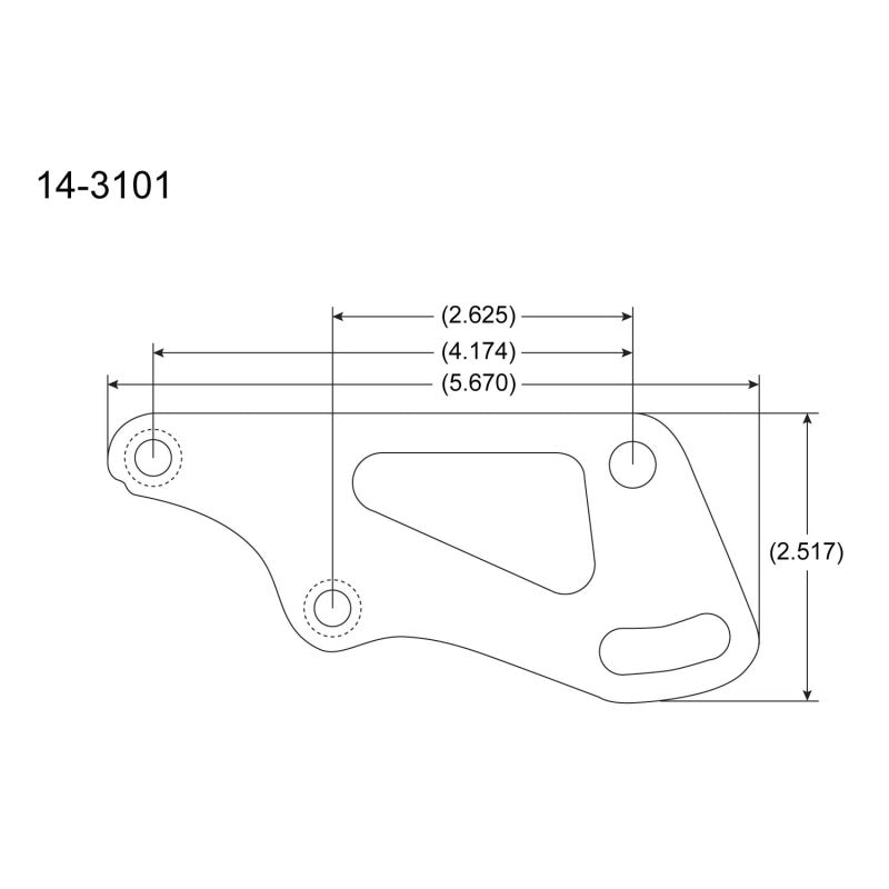 Peterson Fluid Systems Chevrolet Small Block Mount Blade - Right Side
