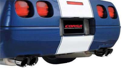 CORSA Performance Corsa 1996-1996 Cat-Back Exhaust w/ Twin 3.5in Black Tips 96-96 Chevrolet Corvette C4 5.7L V8 LT4