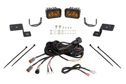 Diode Dynamics 21-22 Ford F-150 SSC2 Stage Series Backlit Ditch Light Kit - Sport Yellow Combo