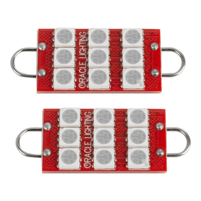 ORACLE Lighting Oracle 44MM 6 LED 3 Chip - Loop Festoon Bulbs (Pair) - Red