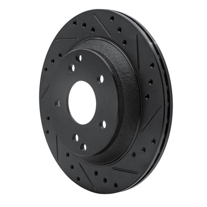 R1 Concepts R1 88-96 Chevrolet Corvette Rear Right Drilled & Slotted Black Brake Rotor