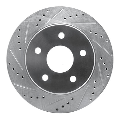 R1 Concepts R1 02-24 Chrysler ASPEN Front Right Drilled & Slotted Silver Brake Rotor