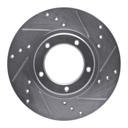 R1 Concepts R1 95-04 Toyota Tacoma Front Right Drilled & Slotted Silver Brake Rotor