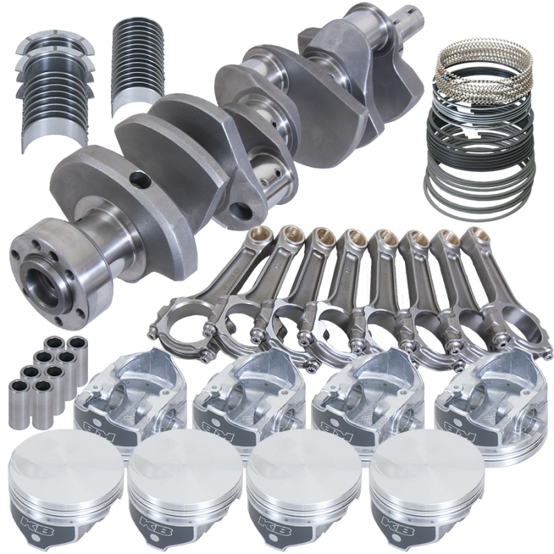 Eagle Chevy 454 1Pc 4.250in Crank 6.385in I-Beam Rod -3cc Flat Top 4.250in Pistons Rotating Assembly