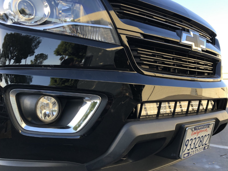 Cali Raised LED Cali Raised 2014-2022 Chevy Colorado 32In Lower Bumper Hidden Led Light Bar Brackets Kit -Spot Beam