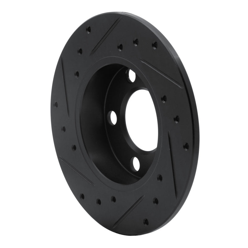 R1 Concepts R1 98-24 Audi A1 (Mexico) Rear Right Drilled & Slotted Black Brake Rotor