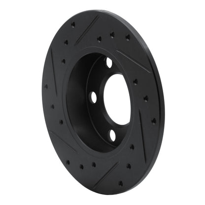 R1 Concepts R1 98-24 Audi A1 (Mexico) Rear Right Drilled & Slotted Black Brake Rotor