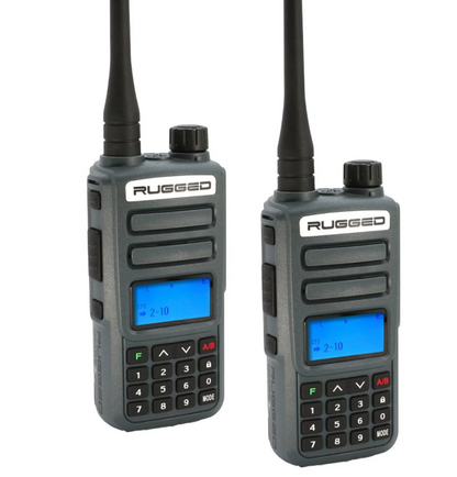 Rugged Radios 2 PACK - Rugged GMR2 PLUS - GMRS / FRS Two Way Handheld Radios Grey