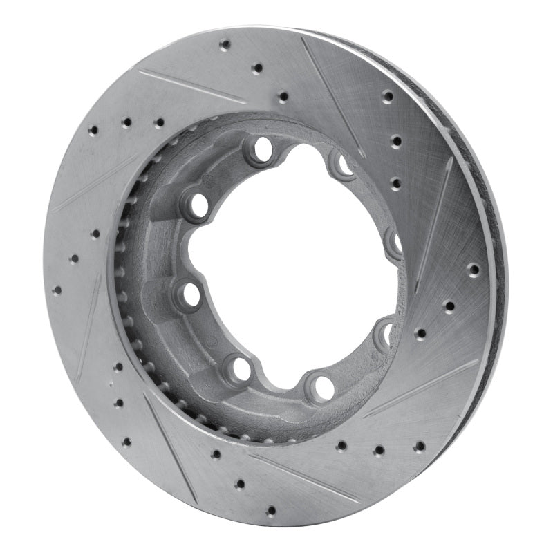 R1 Concepts R1 88-00 Chevrolet Suburban 1500 Front Left Drilled & Slotted Silver Brake Rotor