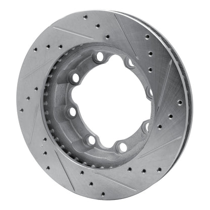 R1 Concepts R1 88-00 Chevrolet Suburban 1500 Front Left Drilled & Slotted Silver Brake Rotor