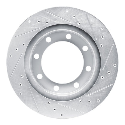 R1 Concepts R1 80-93 Dodge W200 Front Left Drilled & Slotted Silver Brake Rotor