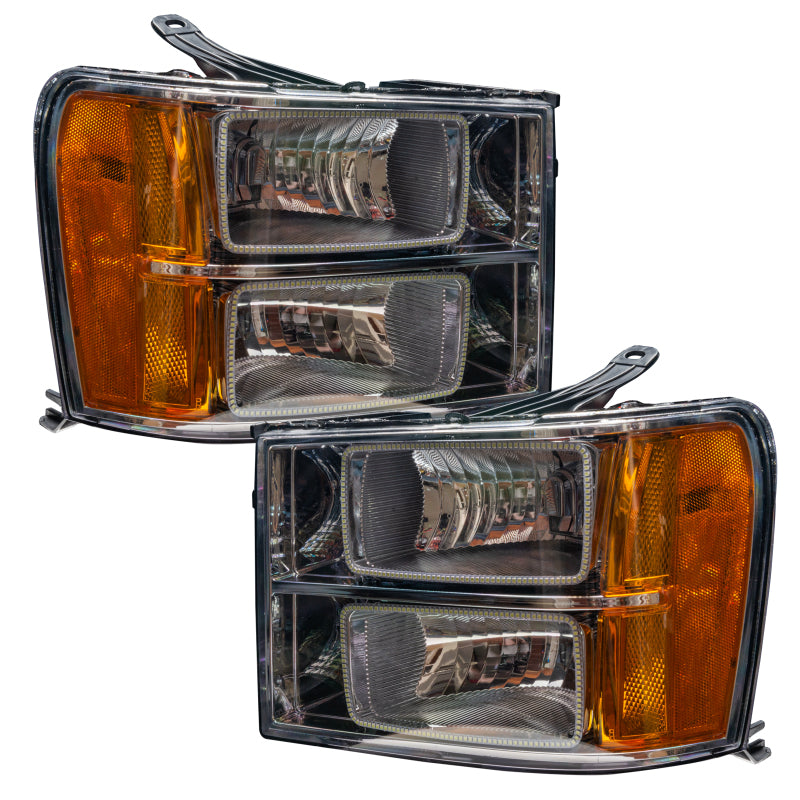 ORACLE Lighting Oracle 07-13 GMC Sierra SMD HL - Square Ring Design - ColorSHIFT w/ 2.0 Controller