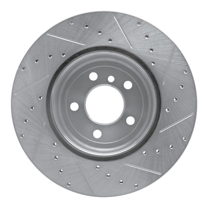 R1 Concepts R1 13-21 BMW 428I Rear Left Drilled & Slotted Silver Brake Rotor
