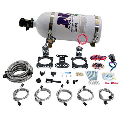Nitrous Express 2024+ Ford Mustang 5.0L Dual Throttle Body Plate System w/10lb Bottle