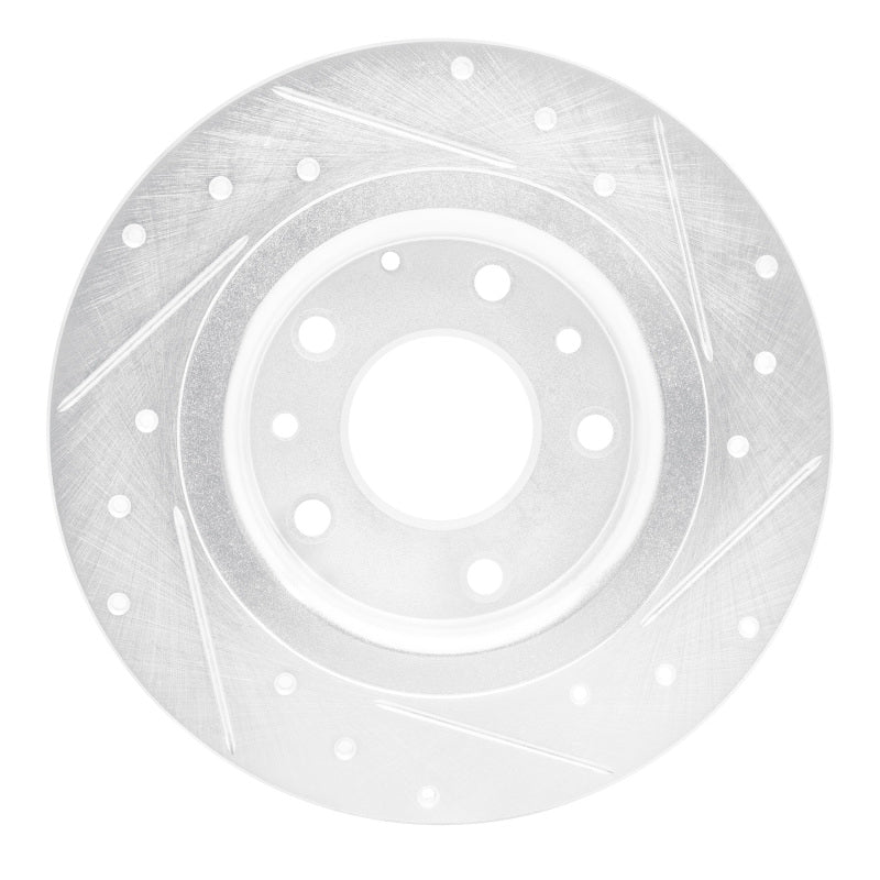 R1 Concepts R1 16-18 Mazda CX-3 Rear Left Drilled & Slotted Silver Brake Rotor