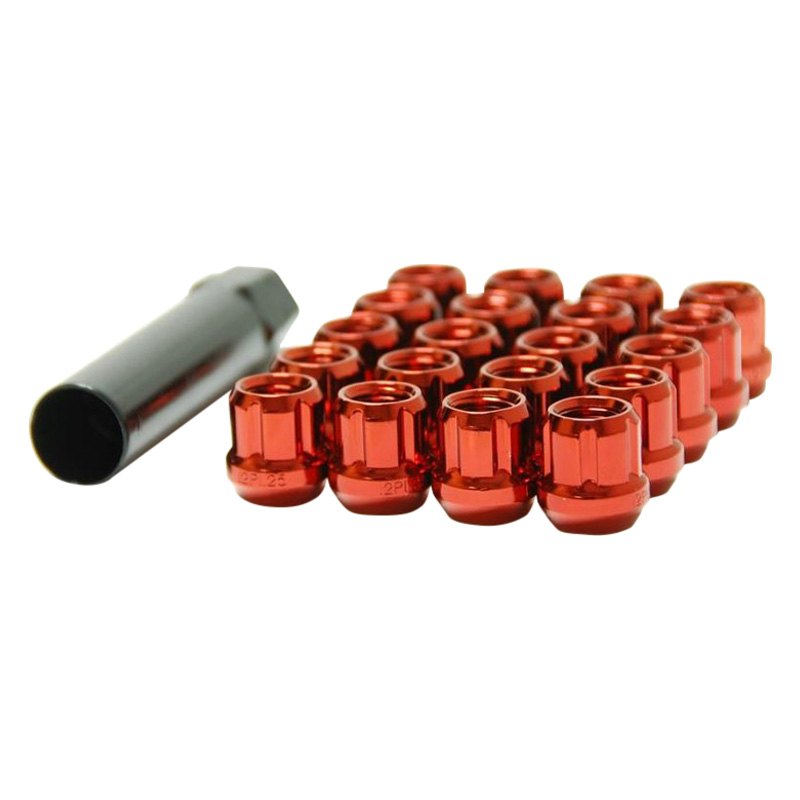 MUTEKI 31886R LUG NUTS KIT 12X1.50 RED (OPEN END)