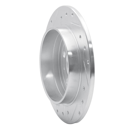 R1 Concepts R1 88-94 Volvo 760 Series Rear Right Drilled & Slotted Silver Brake Rotor
