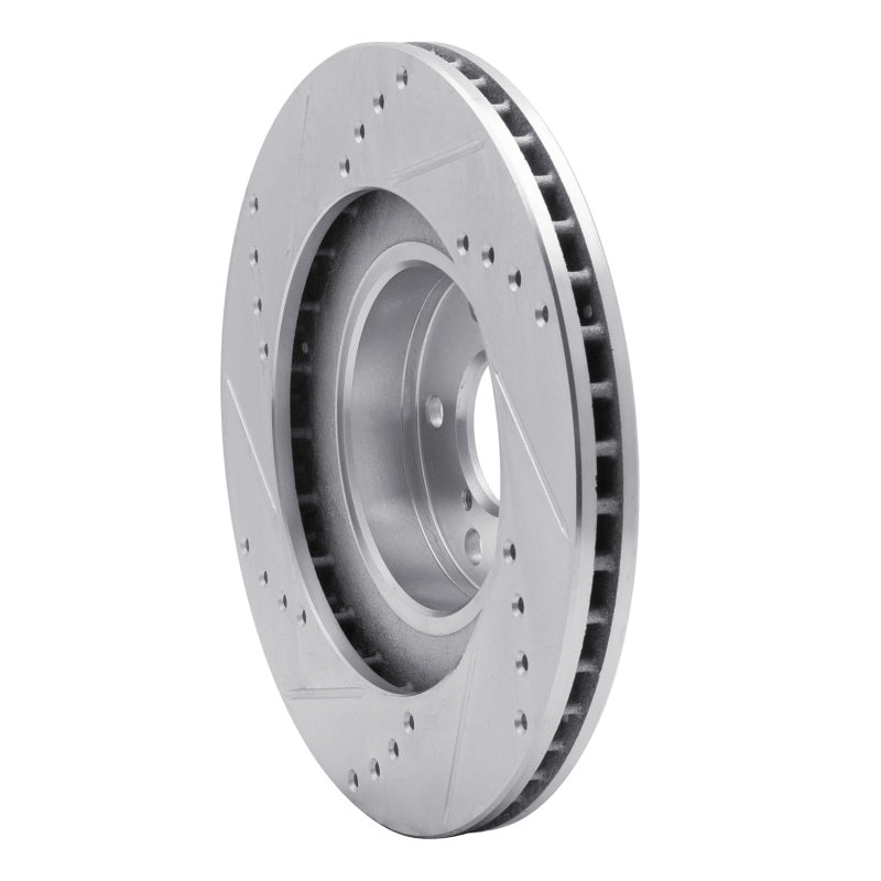 R1 Concepts R1 01-08 Saab 9-2X Front Right Drilled & Slotted Silver Brake Rotor