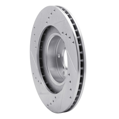 R1 Concepts R1 01-08 Saab 9-2X Front Right Drilled & Slotted Silver Brake Rotor