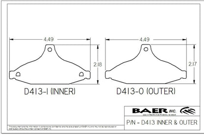 Baer Brakes 89-97 Chevrolet Camaro Claw Brake Rear Pads