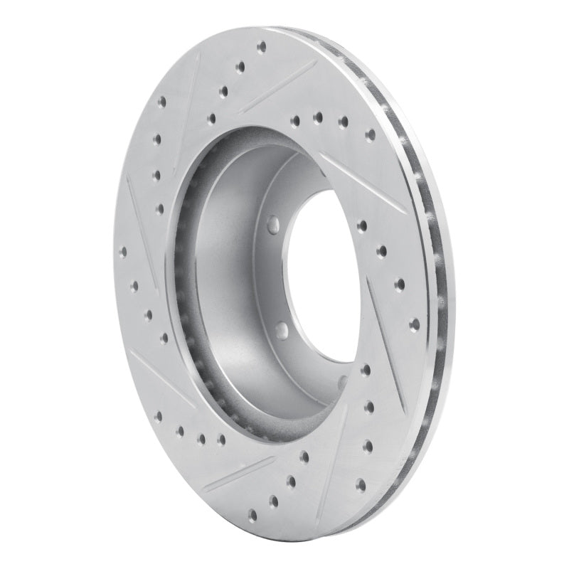 R1 Concepts R1 86-95 Toyota Pickup Front Right Drilled & Slotted Silver Brake Rotor