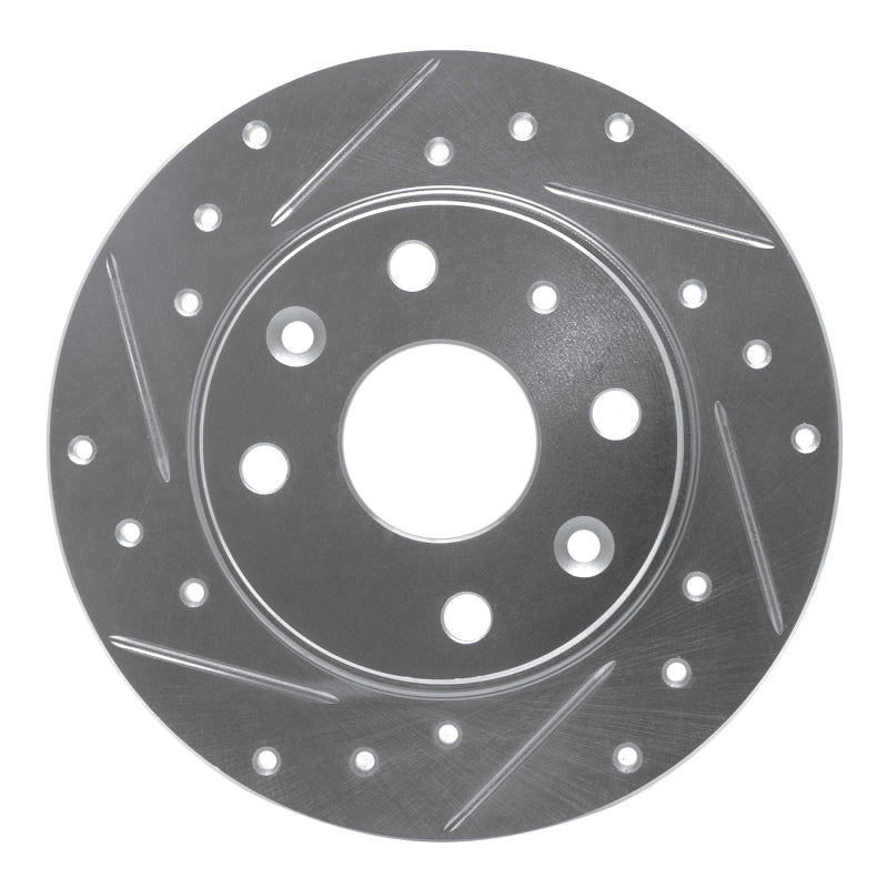 R1 Concepts R1 90-93 Mazda Miata Rear Left Drilled & Slotted Silver Brake Rotor