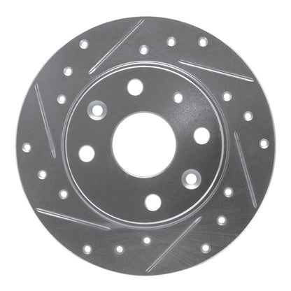R1 Concepts R1 90-93 Mazda Miata Rear Left Drilled & Slotted Silver Brake Rotor