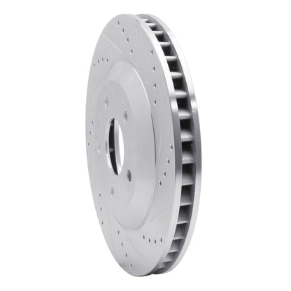 R1 Concepts R1 97-9 Chevrolet Corvette Left Front Drilled Black Brake Rotor