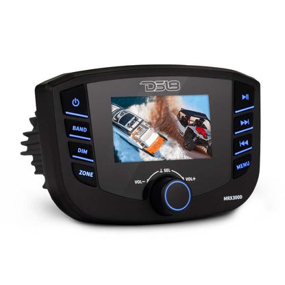DS18 3in Color TFT Screen 3 Zones 4 volts Output BT RDS 4x 50 Watts DAB Europe Antenna Incl Headunit