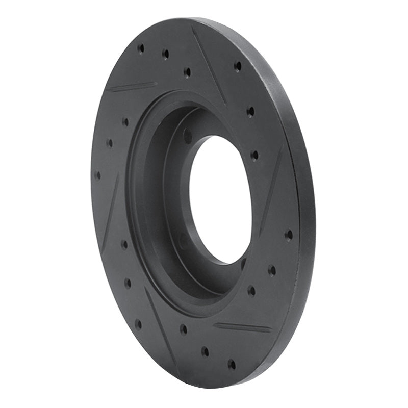 R1 Concepts R1 85-91 Dodge COLT Front Left Drilled & Slotted Black Brake Rotor