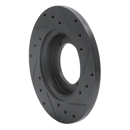 R1 Concepts R1 85-91 Dodge COLT Front Left Drilled & Slotted Black Brake Rotor