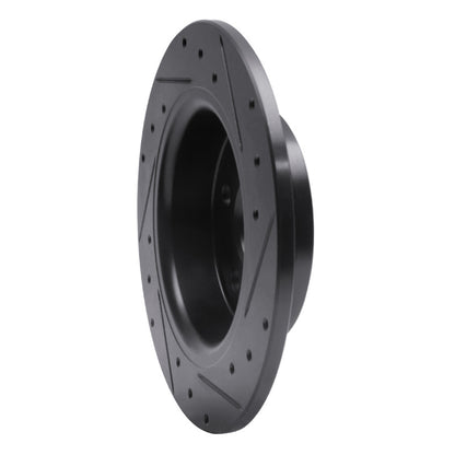 R1 Concepts R1 18-23 Ford Transit CONNECT Rear Left Drilled & Slotted Black Brake Rotor