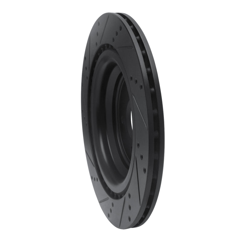 R1 Concepts R1 13-19 Mercedes-Benz GLS450 Rear Right Drilled & Slotted Black Brake Rotor