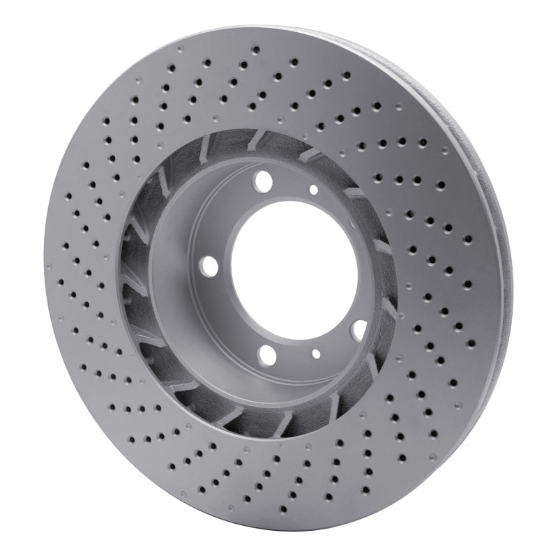 DFC 09-23 Porsche 718 Cayman Right Front Drilled GeoSPEC Coated Rotor