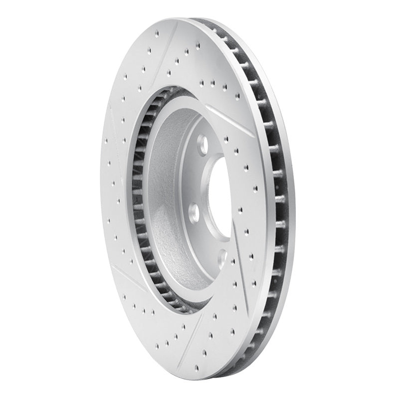R1 Concepts R1 06-08 Jaguar S-Type Rear Right Drilled & Slotted Geo-Carbon Rotor