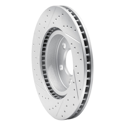 R1 Concepts R1 06-08 Jaguar S-Type Rear Right Drilled & Slotted Geo-Carbon Rotor