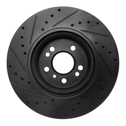 R1 Concepts R1 06-12 Mercedes-Benz ML500 (USA/Canada) Front Right Drilled & Slotted Black Brake Rotor