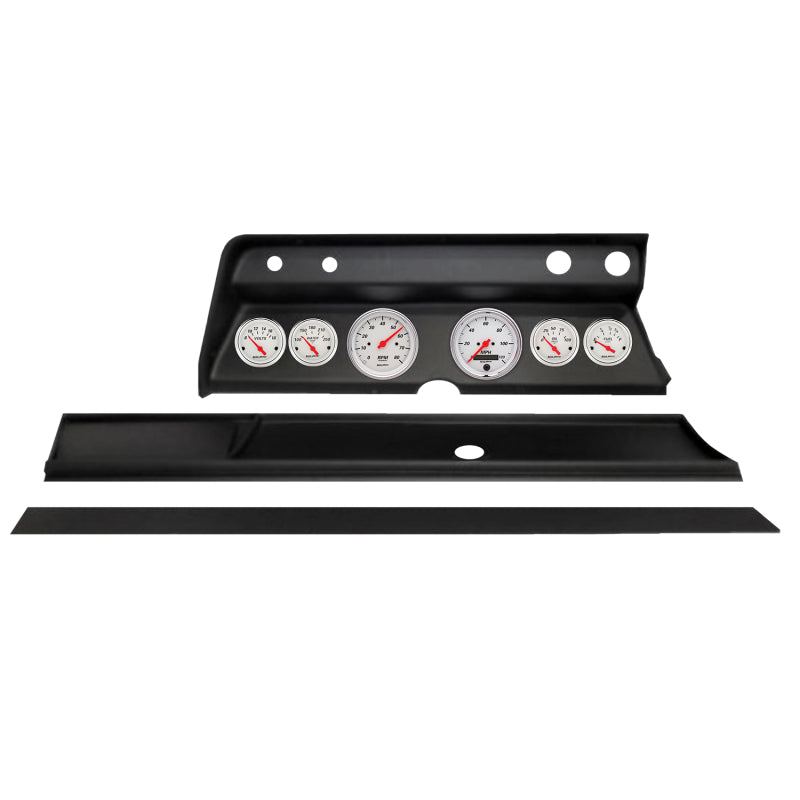 Autometer Arctic White Direct Fit Dash Kit 1967 Chevy Chevelle (2 x 3-3/8in. / 4 x 2-1/16in.)