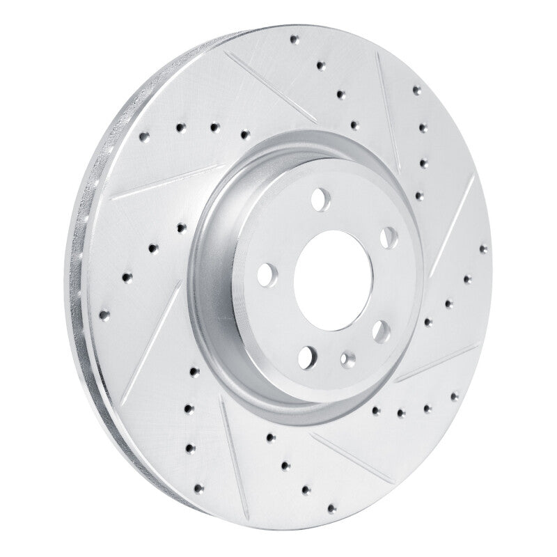R1 Concepts R1 18-25 Audi SQ5 Sportback Front Right Drilled & Slotted Silver Brake Rotor
