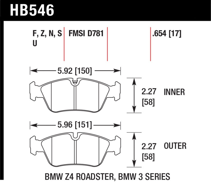 Hawk Performance Hawk HP+ Street Brake Pads
