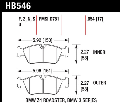 Hawk Performance Hawk HP+ Street Brake Pads