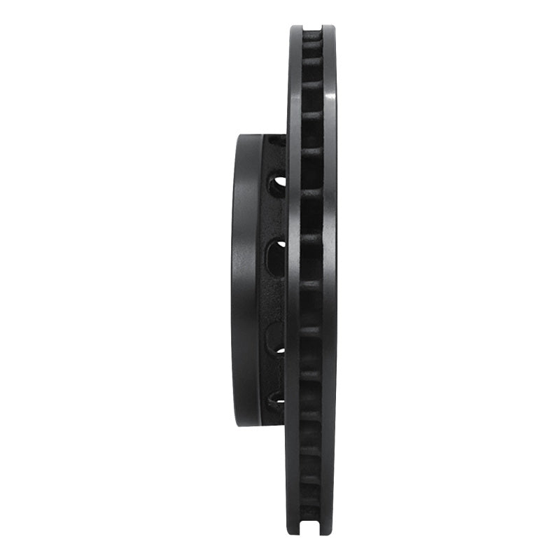 R1 Concepts R1 00-02 Audi S4 Rear Right Drilled & Slotted Black Brake Rotor