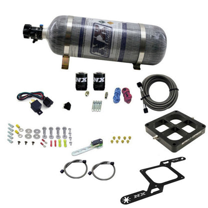 Nitrous Express Dry Dual Stage Billet Crossbar Plate System 100-1000hp (4500Flange) w/12lb Bottle